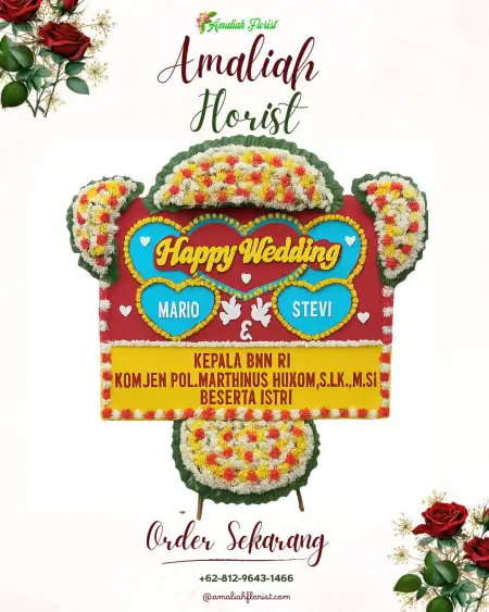 Papan Bunga Pernikahan Watusalam
